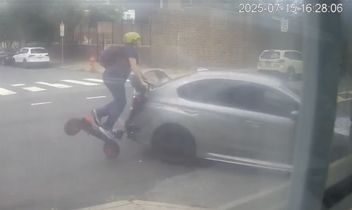 Woman riding scooter hit by car at LeCount